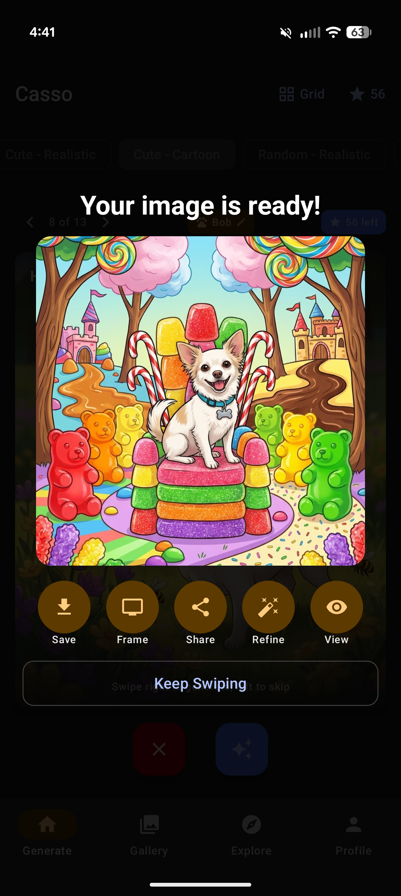 Candy world cartoon style